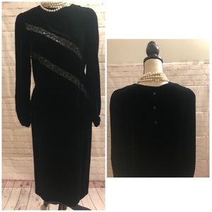Albert Nipon Velvet Dress.
